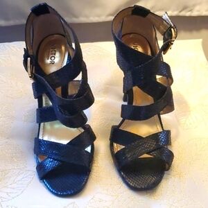 Victor Alfaro Black Strap Sandals Size 8.5